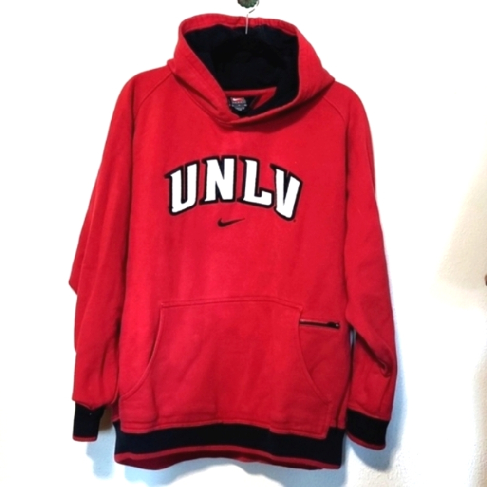 Vintage Team Nike UNLV Las Vegas Nevada Hoodie Sweatshirt Size Large